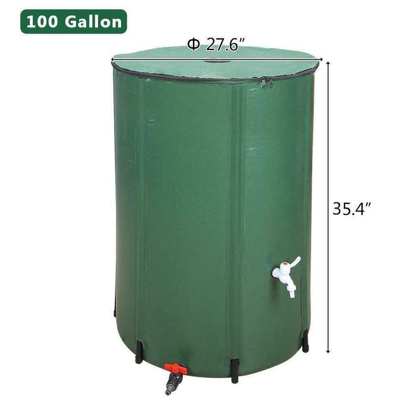 100 Gallon Folding Rain Barrel Water Collector Green - Fry's Superstore