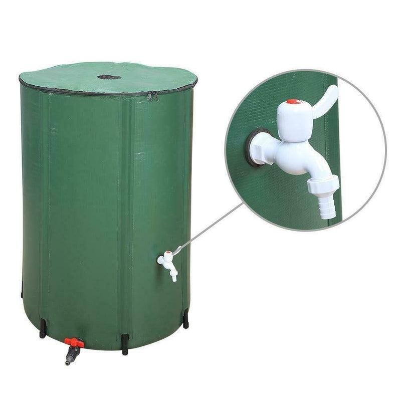 100 Gallon Folding Rain Barrel Water Collector Green - Fry's Superstore