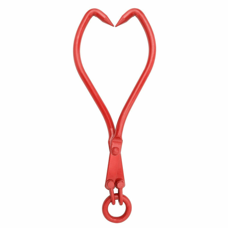 16-Inch Skidding Tongs with Ring Red Steel Log Lifting Dragging Log Tongs - Fry's Superstore