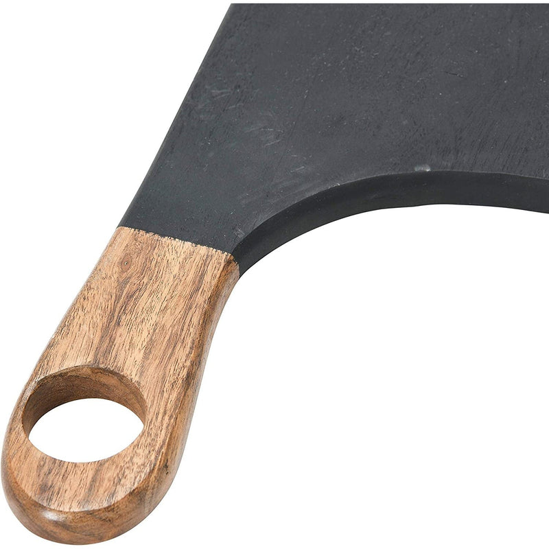 17" Acacia Wood Cheese Handle, Black & Natural Cutting Board - Fry's Superstore