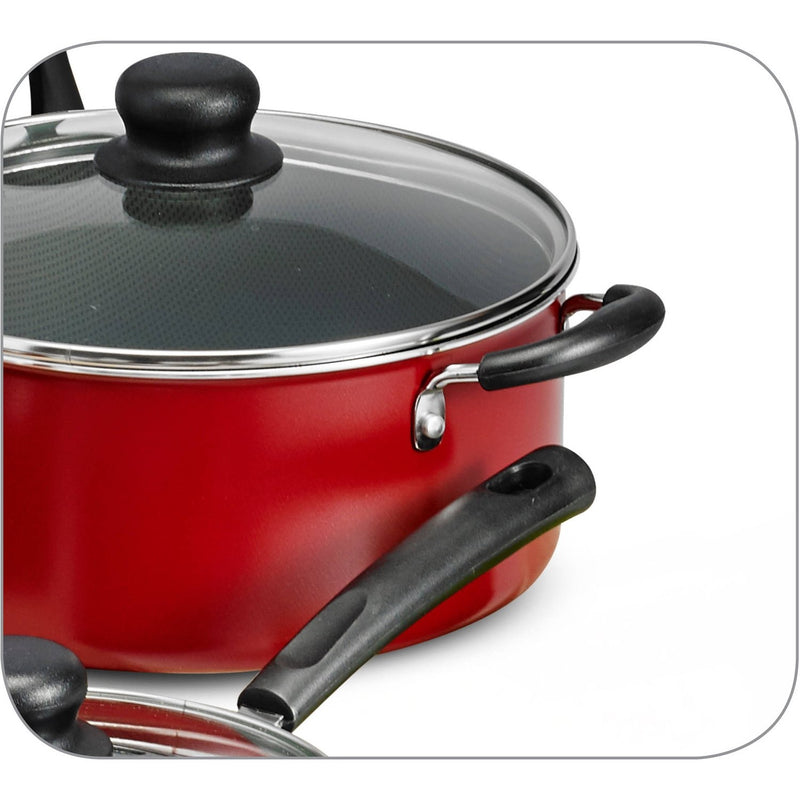 18 Piece Non-stick Cookware Set, Tramontina Primaware, Red - Fry's Superstore