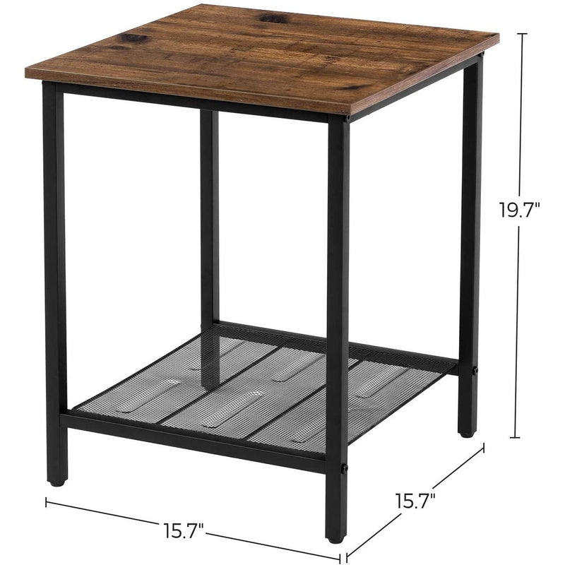 2-Pack Steel Frame Living Room End Tables, Bedroom Nightstands - Fry's Superstore
