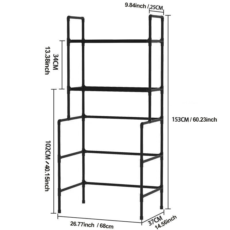 2-Tier Space Saver Storage Rack Shelf Over Washer Toilet Bathroom Home Organizer - Fry's Superstore