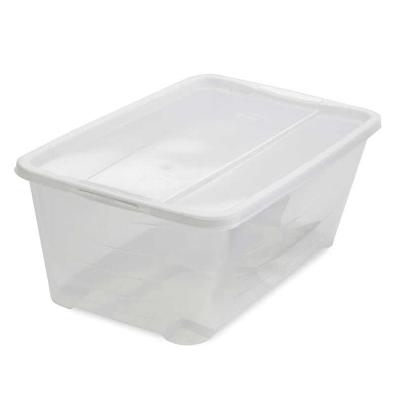 20-Pack 6-Qt. Clear Shoe & Closet Storage Box Stacking Container - Fry's Superstore
