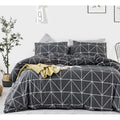 3-Piece Duvet Bedding Cover Set 100% Cotton with Zipper Ties 2 Pillowcases - Fry's Superstore