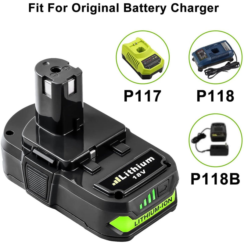 3.0Ah 18 Volt P102 Battery Replacement for Ryobi 18V Battery Lithium One+ Plus, 2 Pack - Fry's Superstore