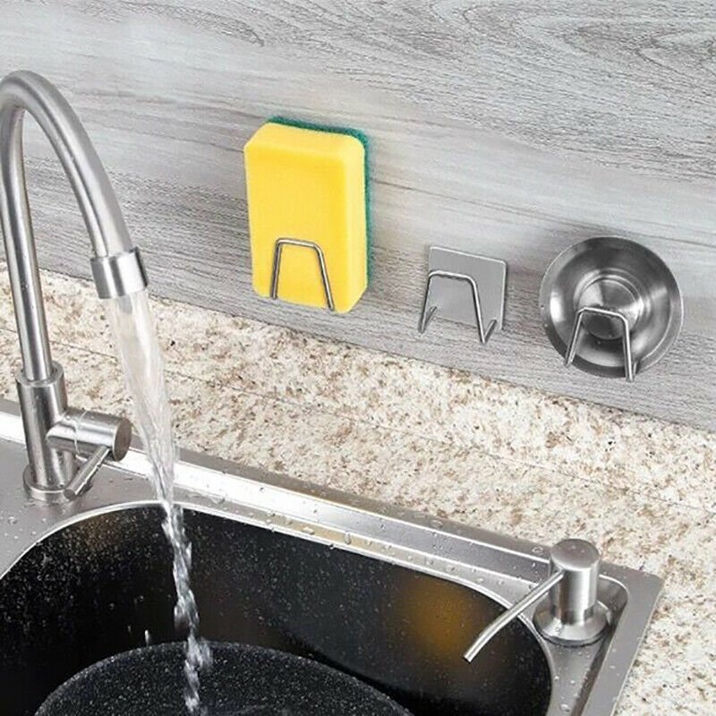4pc Kitchen Stainless Steel Self Adhesive Sink Sponges Holder - Fry's Superstore
