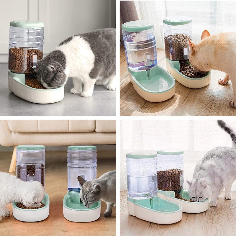 Automatic Dog Cat Gravity Food Feeder and Water Dispenser - Fry's Superstore