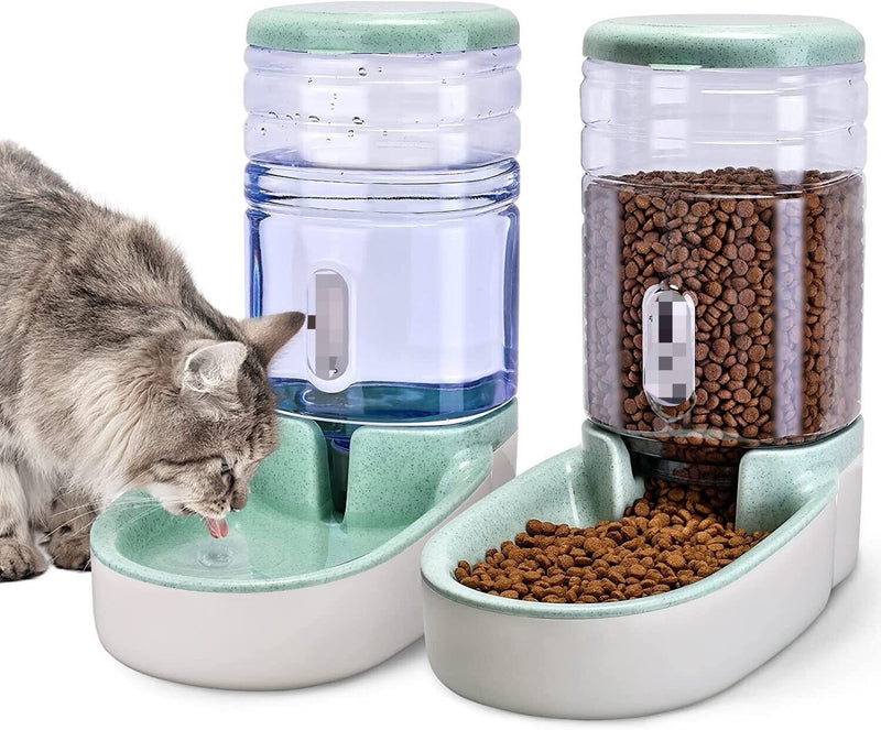 Automatic Dog Cat Gravity Food Feeder and Water Dispenser - Fry's Superstore