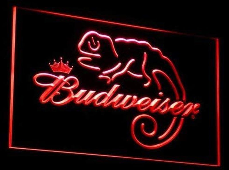 Budweiser Frank Lizard Beer Bar Neon Light Sign - Fry's Superstore