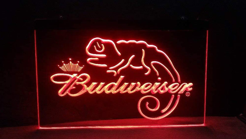 Budweiser Frank Lizard Beer Bar Neon Light Sign - Fry's Superstore