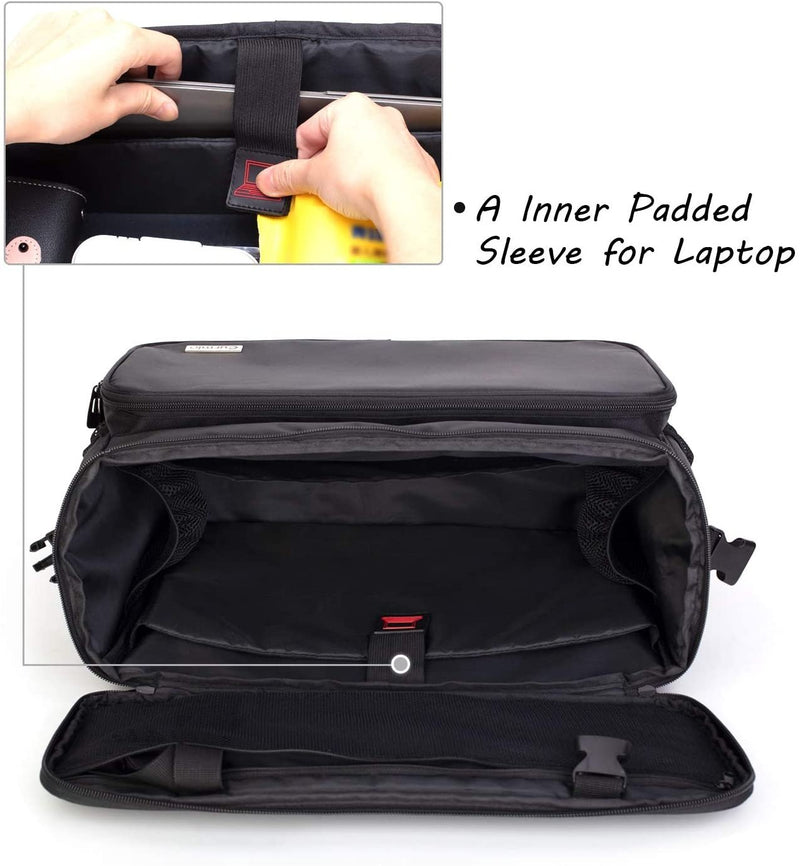 Car Front Seat Organizer, Passenger Seat Storage Bag with Padded Sleeve for Laptop - Fry's Superstore