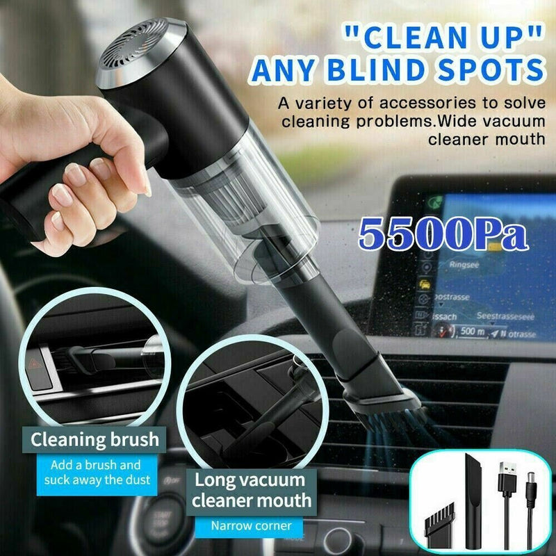 Cordless Handheld Vacuum Cleaner Rechargeable Car Auto Home Duster 120W 5500PA - Fry's Superstore
