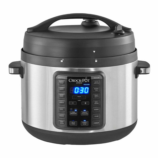 Crock-Pot Multi Function 10 Quart Express Home Food Cooker, Stainless Steel - Fry's Superstore