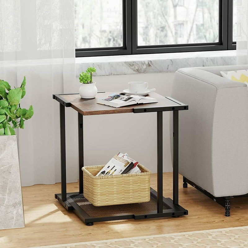 End Table Sofa Side Coffee Table Nightstand with Storage Shelf - Fry's Superstore