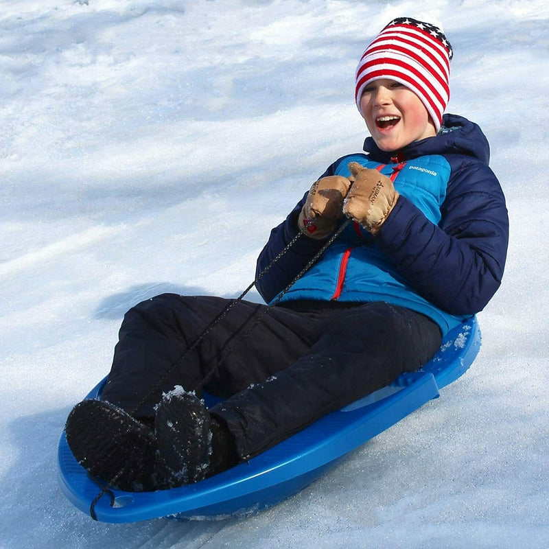 Flexible Flyer 39" Spitfire Kids Snow Sled with Tow Rope, Ages 4+, Blue - Fry's Superstore