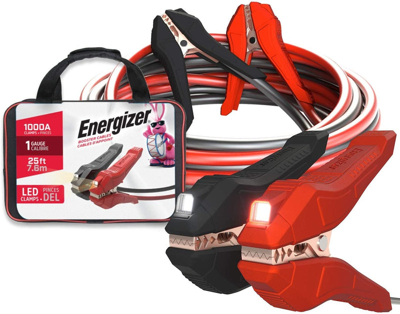 Heavy Duty Automotive Jumper Cables for Car Battery with Built-In LED Lights - Fry's Superstore