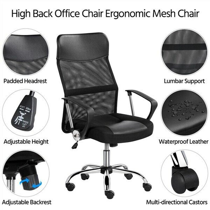 Home Office High Back Mesh Ergonomic Desk Chair - Fry's Superstore