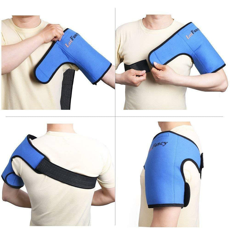 Ice Pack Gel Wrap Hot Cold Therapy Pain Relief for Shoulder Knee Back - Fry's Superstore