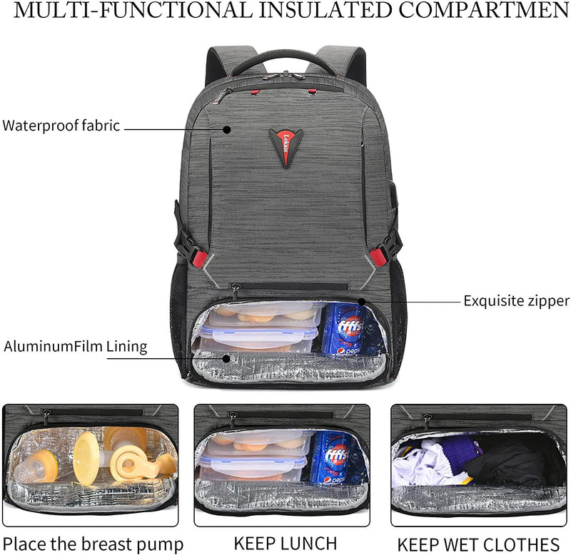 Insulated Cooler Lunch Laptop Backpack with USB Port - Fry's Superstore