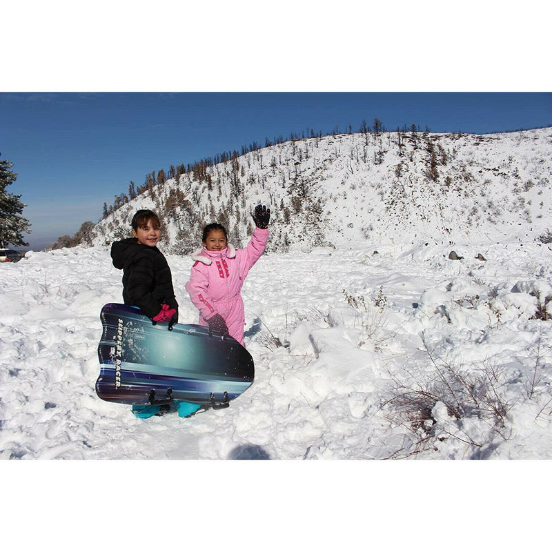 Kids Foam Toboggan Slippery Racer Downhill Falcon Snow Sled, Midnight Hologram - Fry's Superstore