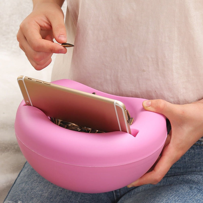 Lazy Snack Bowl with Phone Slot - Fry's Superstore
