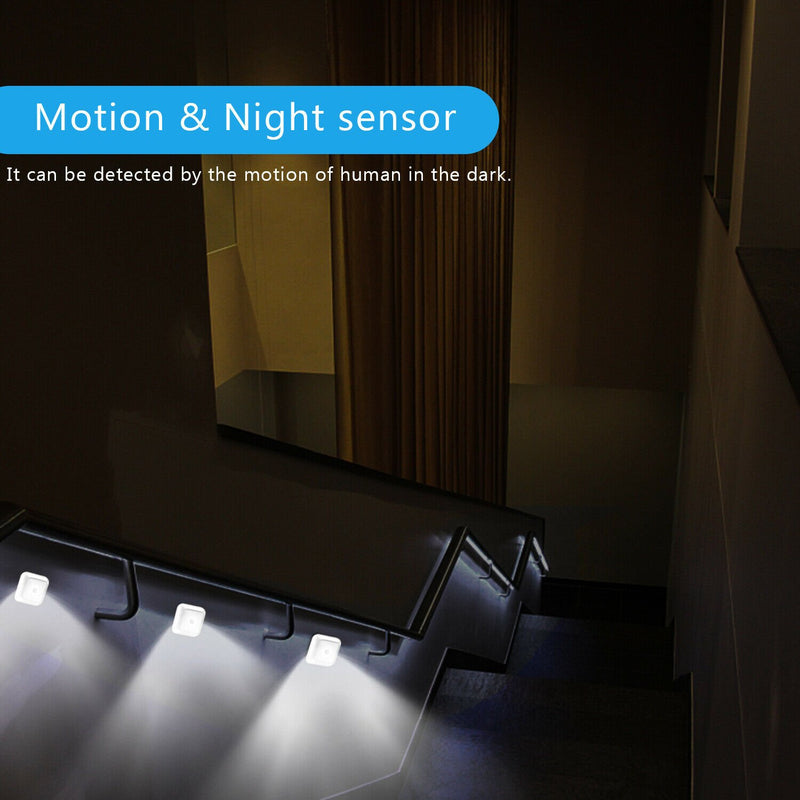 LED Wireless Motion Sensor Cabinet Stair Step Wall Night Light (4-Pack) - Fry's Superstore