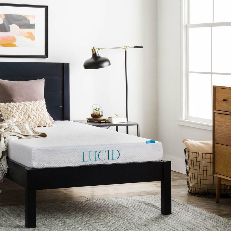 LUCID 6, 8, 10, and 12-Inch Gel Memory Foam Mattress - Fry's Superstore