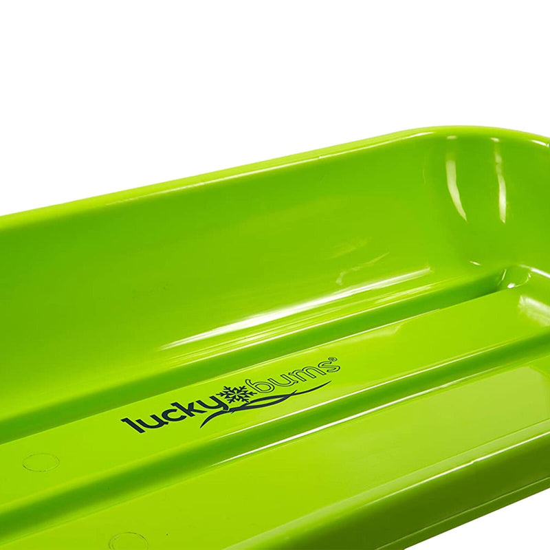 Lucky Bums Snow Kids 48 Inch Plastic Toboggan Sled w/ Pull Rope, 1 Person, Green - Fry's Superstore
