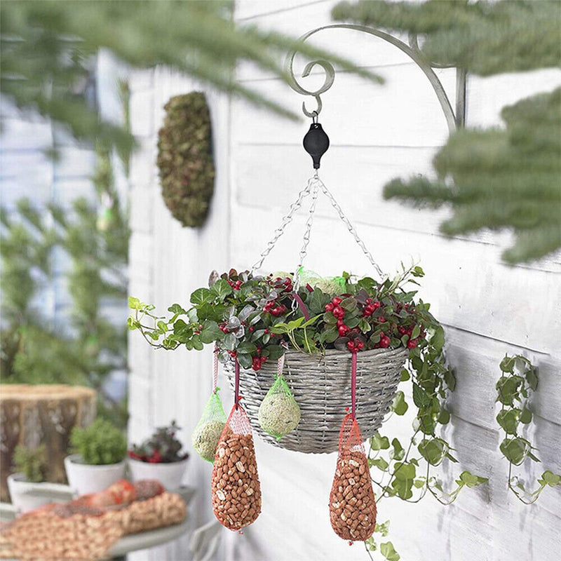 Plant Pulley Retractable Hanging Flower Basket Hook Hanger For Garden Pot - Fry's Superstore