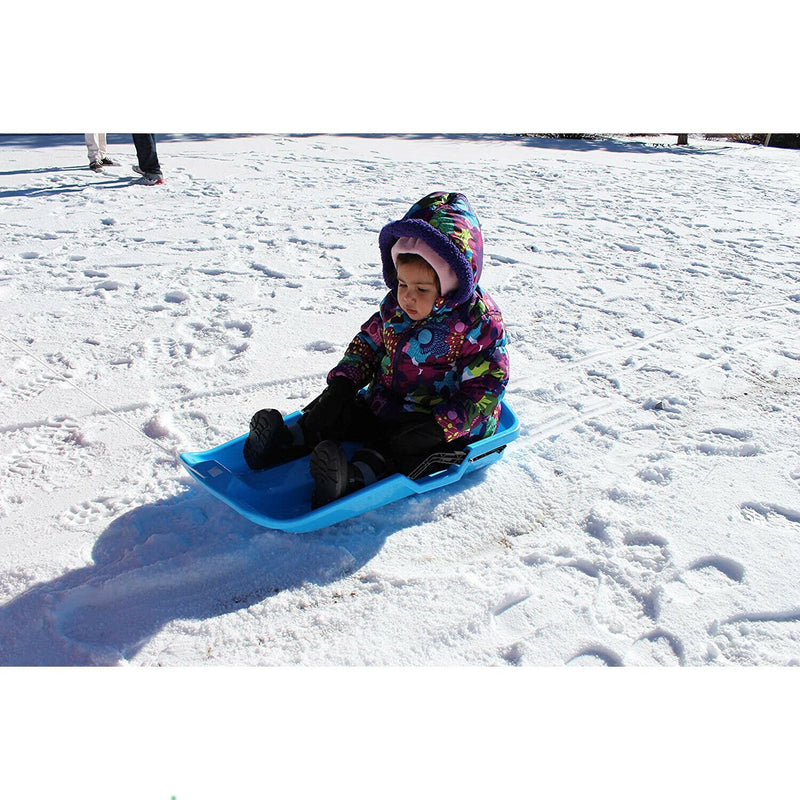 Slippery Racer Downhill Thunder Kids Toddler Plastic Toboggan Snow Sled (2 Pack) - Fry's Superstore