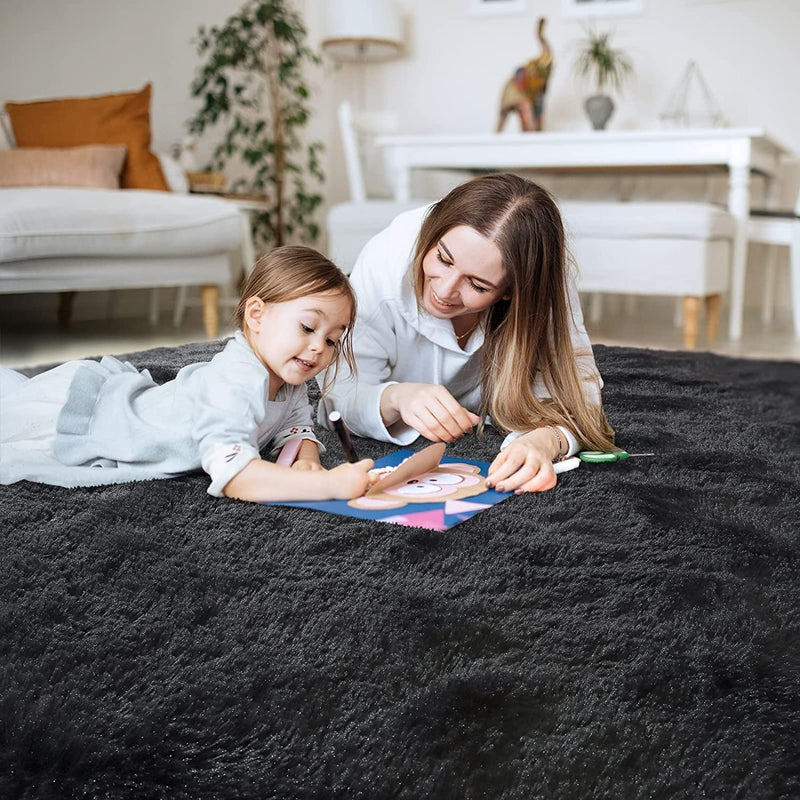 Soft Fluffy Thick Comfy Shag Rug for Living Room, Bedroom, Kids Room Area Rug - Fry's Superstore