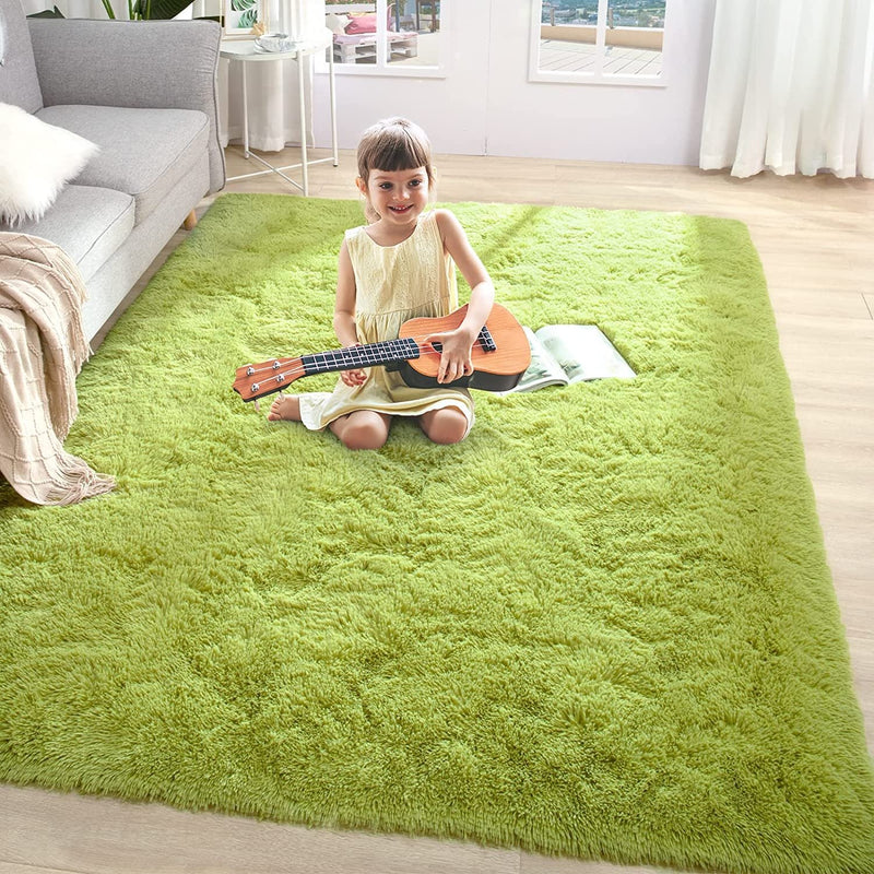 Soft Fluffy Thick Comfy Shag Rug for Living Room, Bedroom, Kids Room Area Rug - Fry's Superstore