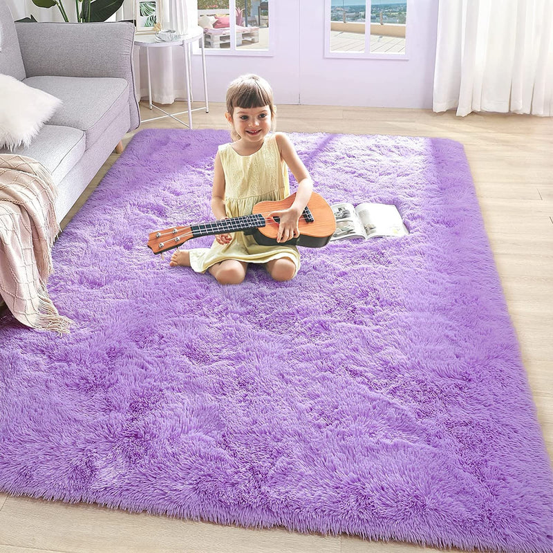 Soft Fluffy Thick Comfy Shag Rug for Living Room, Bedroom, Kids Room Area Rug - Fry's Superstore