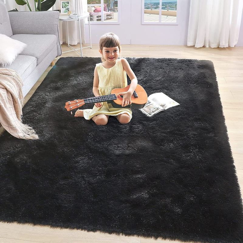 Soft Fluffy Thick Comfy Shag Rug for Living Room, Bedroom, Kids Room Area Rug - Fry's Superstore