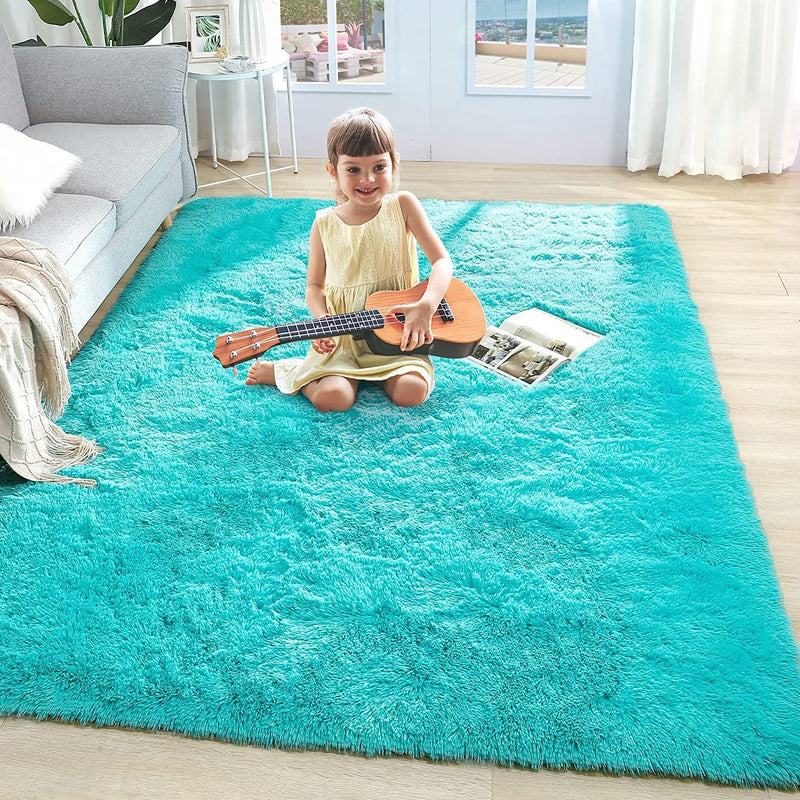 Soft Fluffy Thick Comfy Shag Rug for Living Room, Bedroom, Kids Room Area Rug - Fry's Superstore