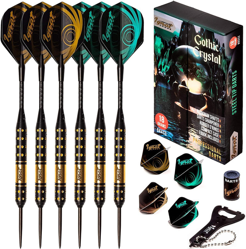 Steel Tip Professional Darts Set with Stylish Case and Darts Guide - Fry's Superstore