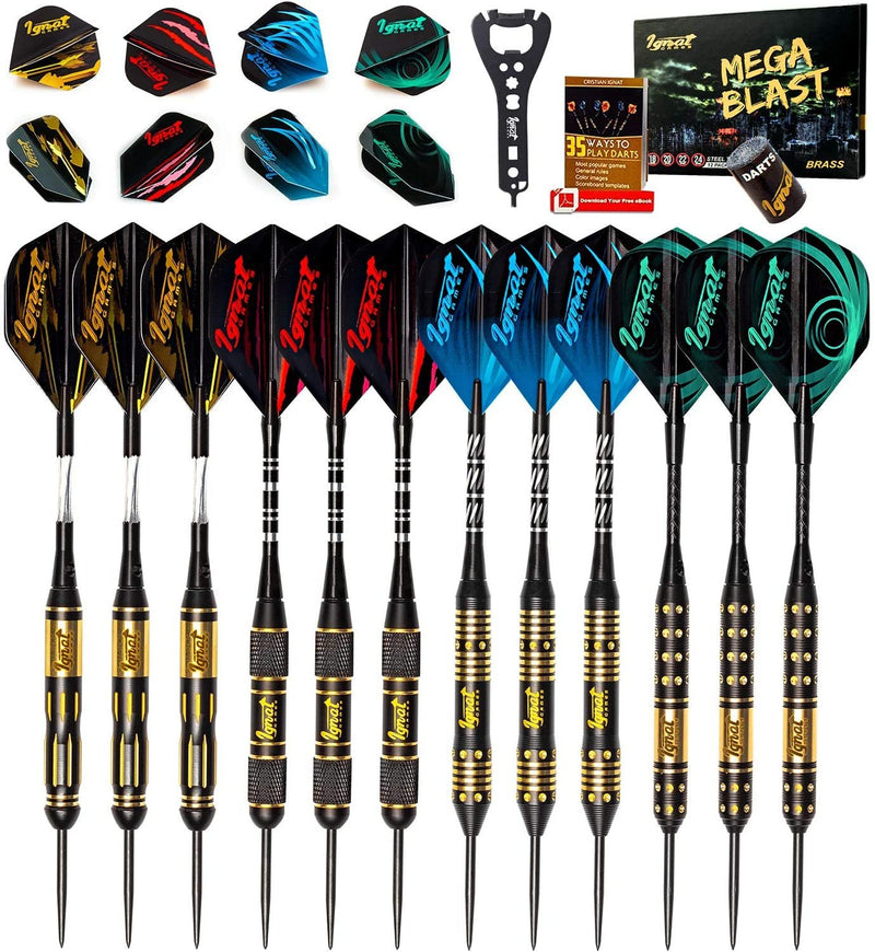 Steel Tip Professional Darts Set with Stylish Case and Darts Guide - Fry's Superstore