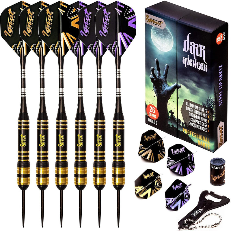 Steel Tip Professional Darts Set with Stylish Case and Darts Guide - Fry's Superstore