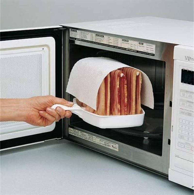 The Original Crispy Makin Bacon Microwave Bacon Tray, 35% Less Fat for a Healthy Breakfast - Fry's Superstore