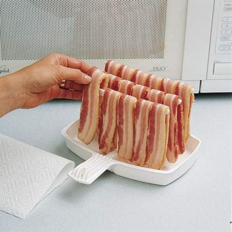 The Original Crispy Makin Bacon Microwave Bacon Tray, 35% Less Fat for a Healthy Breakfast - Fry's Superstore