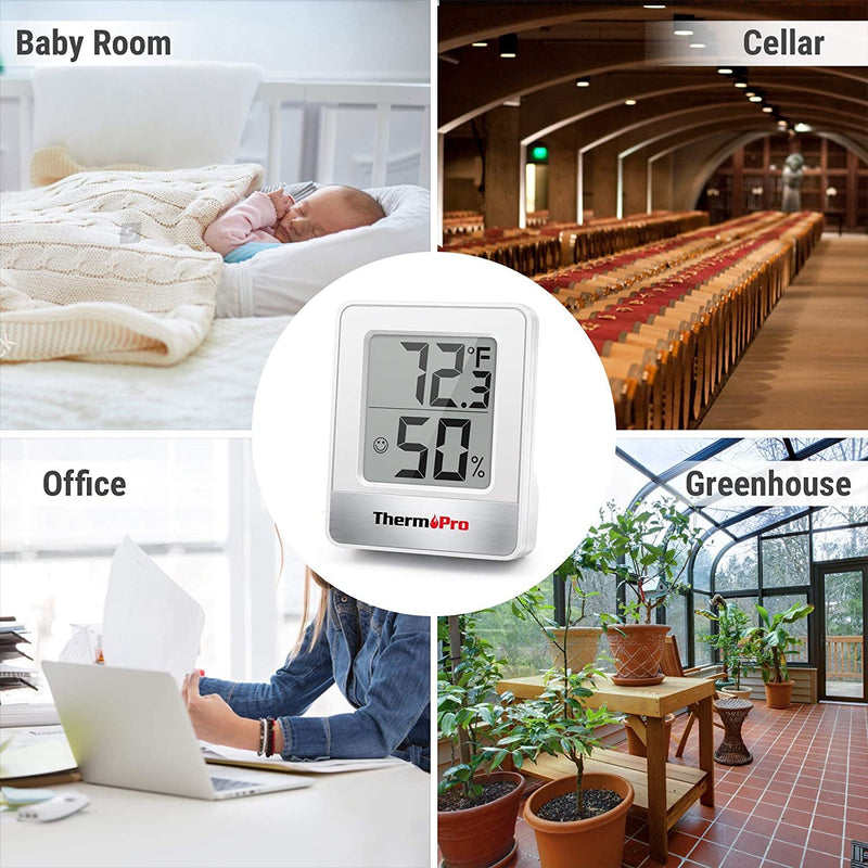 ThermoPro TP49 Wall Thermometer Indoor Humidity Monitor - Fry's Superstore