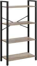 VASAGLE 4-Tier Standing Unit Bookshelf Bookcase Industrial Design Rustic Brown - Fry's Superstore