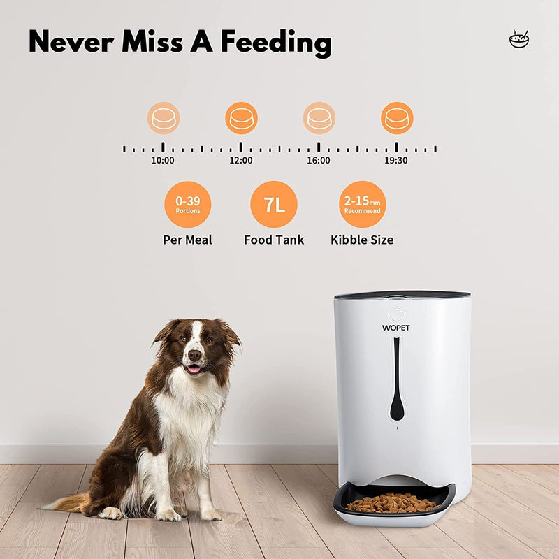 WOPET Automatic Pet Feeder Food Dispenser for Cats and Dogs - Fry's Superstore